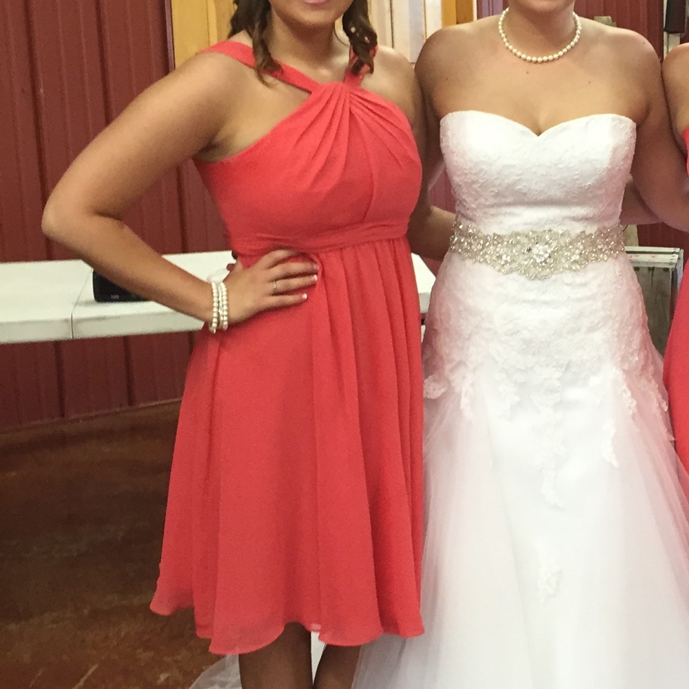 Coral dress
